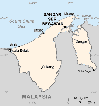 Brunei - carte - map - karten