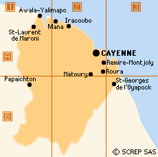 La Guyane carte departement