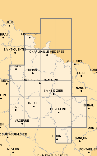 Carte Champagne - Ardennes 1:100000 - IGN