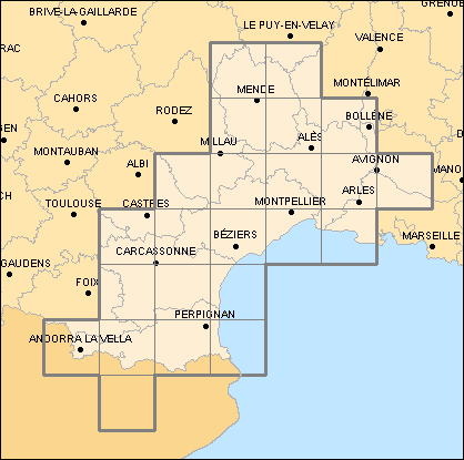 Languedoc Roussillon 1:100000