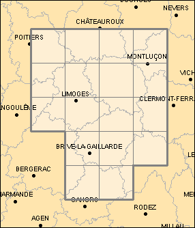 Carte Limousin 1:100000 - IGN