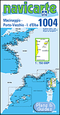 Carte marine - Corse Est - Macinaggio - Porto Vecchio - Ile d'Elbe