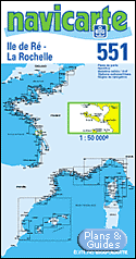 Ile de R - La Rochelle - Le Pertuis Breton - Carte marine 
