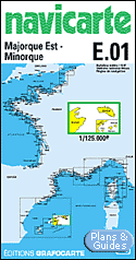 Majorque Est - Minorque - Carte marine 