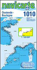 Ostende - Boulogne - Le Pas de Calais - Carte marine 
