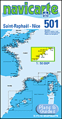 St Raphal - Nice - Iles d'Hyres - Carte marine 