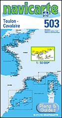 Toulon - Cavalaire - Iles d'Hyres - Carte marine 