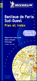 Plan de Paris Sud Ouest - Paris Street Map - Paris  Stadtplan